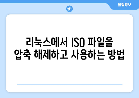 ISO 파일 열기| 윈도우, 맥, 리눅스에서 쉽게 열어보는 방법 | ISO, 파일 열기, 압축 해제, 가상 드라이브