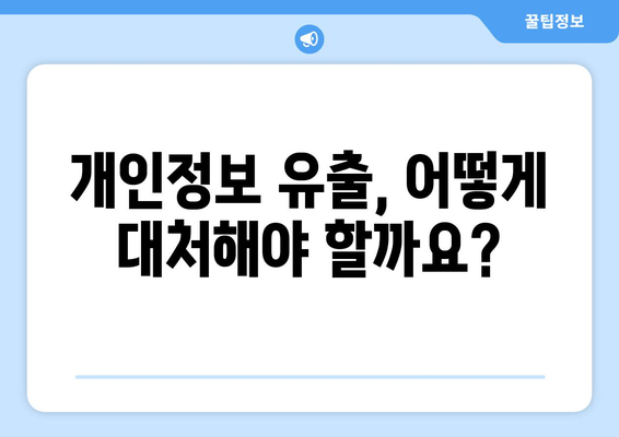 개인정보 유출, 당황하지 말고! 체크리스트로 문제 해결하기 | 개인정보보호, 유출 대응, 피해 최소화