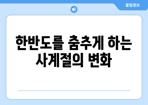 우리나라 기후 특징| 4계절의 매력과 지역별 특성 | 한국 기후, 계절 변화, 지역별 기후