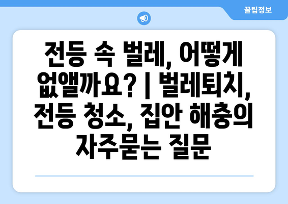 전등 속 벌레, 어떻게 없앨까요? | 벌레퇴치, 전등 청소, 집안 해충