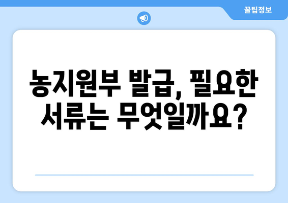 농지원부 인터넷 발급, 이제 쉽고 빠르게! | 온라인 발급, 필요 서류, 주의 사항, 발급 기관