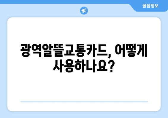 광역알뜰교통카드 사용 가이드| 지역별 혜택 & 할인 정보 총정리 | 알뜰 교통, 카드 혜택, 지역별 정보