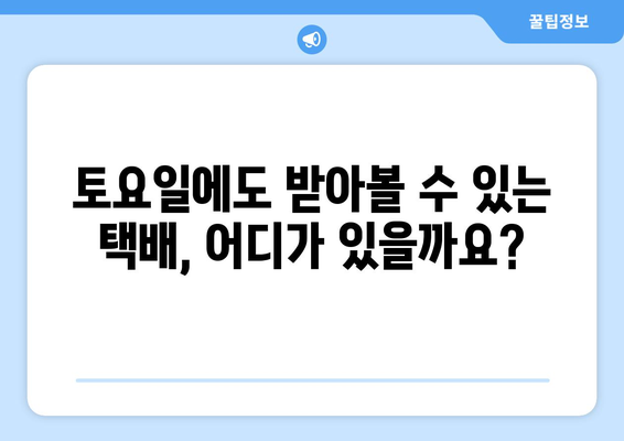 토요일에도 배송 가능한 택배 서비스 비교 | 토요일 택배, 주말 배송, 빠른 배송, 택배 서비스 비교