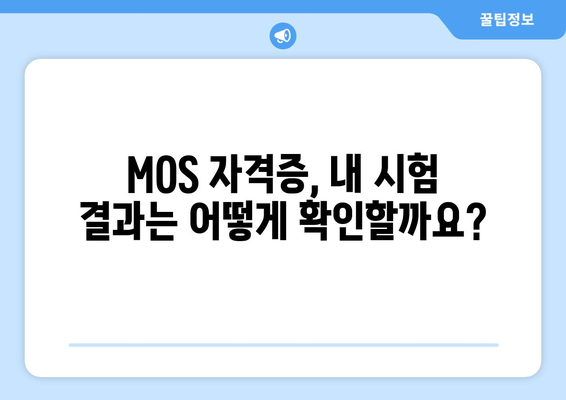 MOS 자격증 조회| 시험 결과 확인 및 인증서 발급 안내 | MOS, 자격증, 시험 결과, 인증서