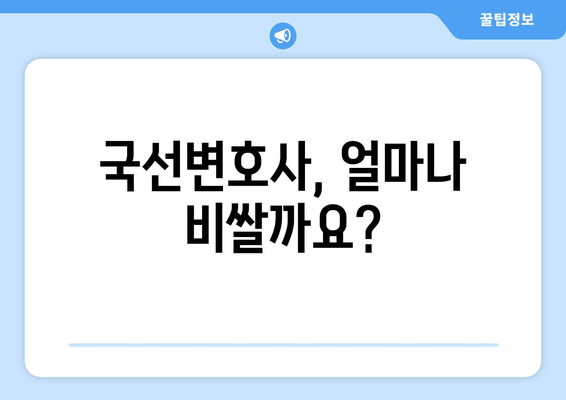 국선변호사 비용, 얼마나 들까요? | 국선변호인, 법률 지원, 비용 안내, 무료 법률 상담