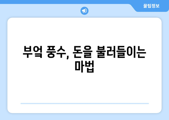 집안에 행운을 불러들이는 풍수 인테리어 팁 |  풍수, 인테리어, 재물운, 건강운, 사랑운