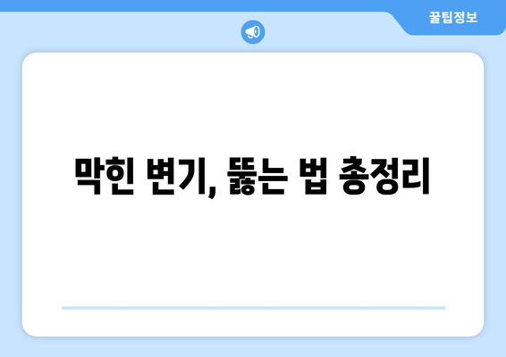 화장실 변기 막혔을 때 당황하지 마세요! 뚫는 방법 5가지 | 변기 막힘 해결, 막힌 변기 뚫는법, 변기 막힘 원인