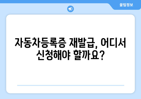 자동차등록증 재발급, 이렇게 하면 됩니다! | 자동차등록증 재발급 방법, 준비서류, 발급기관