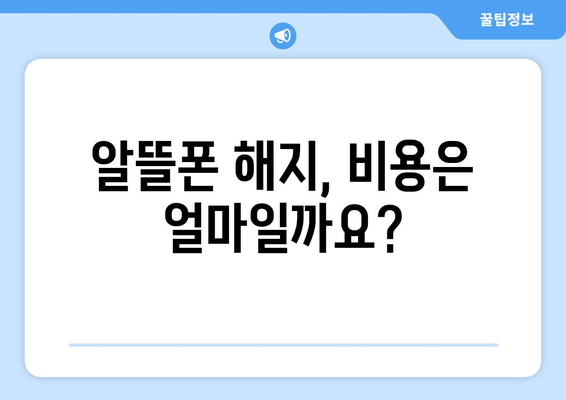 알뜰폰 해지, 쉽고 빠르게 해결하는 방법 | 알뜰폰 해지 절차, 해지 비용, 주의 사항