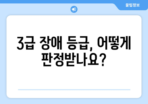 장애 3급, 혜택 알아보기| 지원 정책 및 지원 대상 | 장애인복지, 장애등급, 혜택 안내, 지원 정보