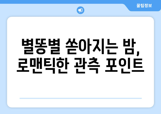 은하수 감상하기 좋은 곳 | 국내 은하수 명소, 별똥별 관측, 사진 촬영 팁