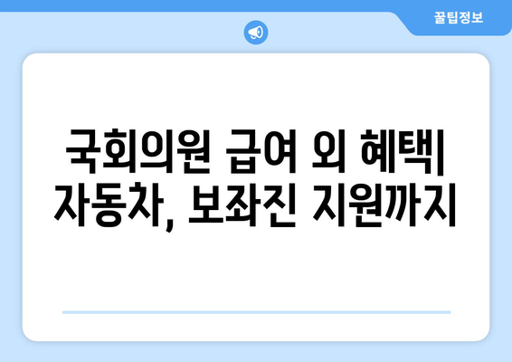 국회의원 월급, 얼마나 받을까요? | 연봉, 급여, 혜택, 비교 분석