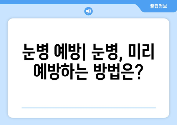 눈병 종류| 증상별 완벽 가이드 | 눈병, 원인, 치료, 예방