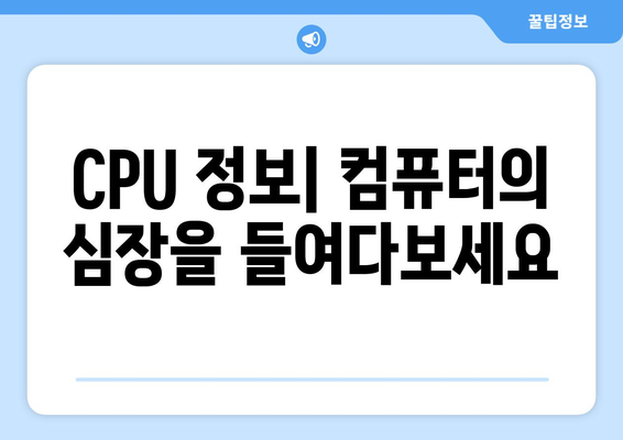 내 컴퓨터 사양 확인하는 방법| 윈도우, 맥, 윈도우 11 | 컴퓨터 사양 확인, PC 성능 확인, CPU 정보