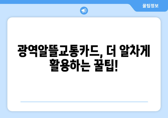 광역알뜰교통카드 사용 가이드| 지역별 혜택 & 할인 정보 총정리 | 알뜰 교통, 카드 혜택, 지역별 정보