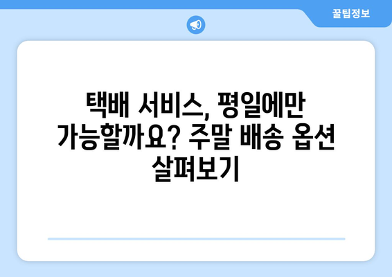 토요일에도 배송 가능한 택배 서비스 비교 | 토요일 택배, 주말 배송, 빠른 배송, 택배 서비스 비교