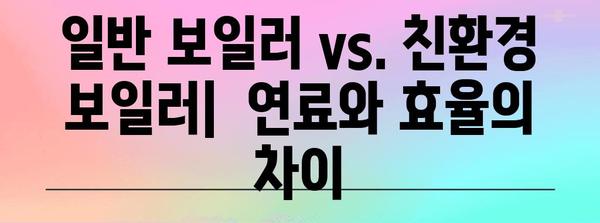 친환경 vs. 일반 보일러 | 차이점 파헤치기