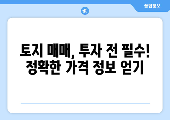 토지 실거래가 조회 사이트 | 정확한 가격 파악