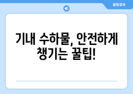 기내 수하물 반입 규정 자주 묻는 질문과 답변