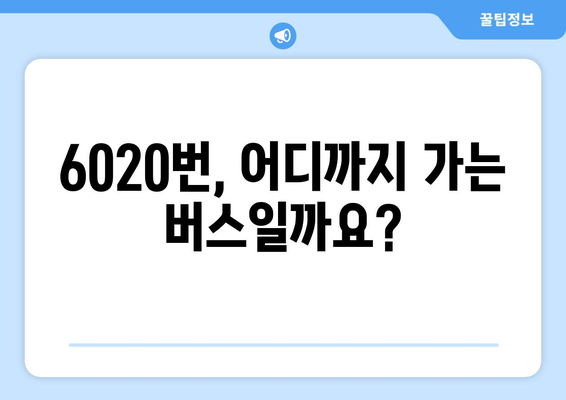 6020번 공항리무진버스 | 노선도, 시간표, 요금, 승하차장, 소요시간