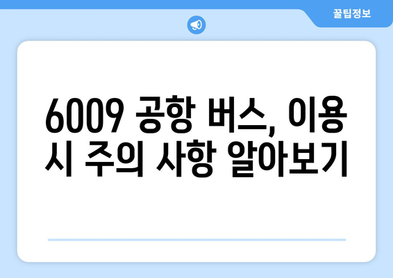 6009 공항 버스 | 시간표, 요금, 할인 혜택