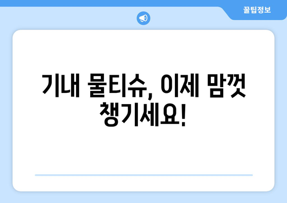 기내 물티슈 무제한 반입법 | 편안한 여행에 필수