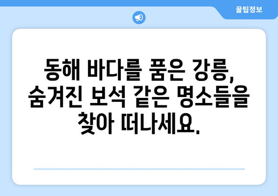 강릉에서 가볼 만한 베스트 10곳 | 동해안의 숨겨진 보석을 발견하세요