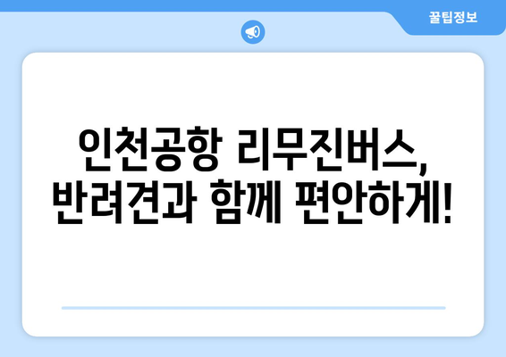 인천공항 리무진버스로 반려견과 함께 편안하게 여행하기