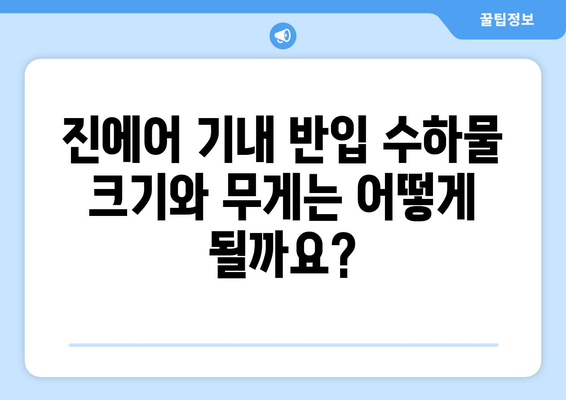 진에어 기내 반입 물품 규정 | 알아두면 편리한 안내