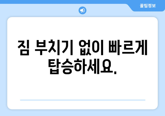 티웨이 국내선 모바일 체크인 방법 | 시간 절약과 편의를 위한 팁