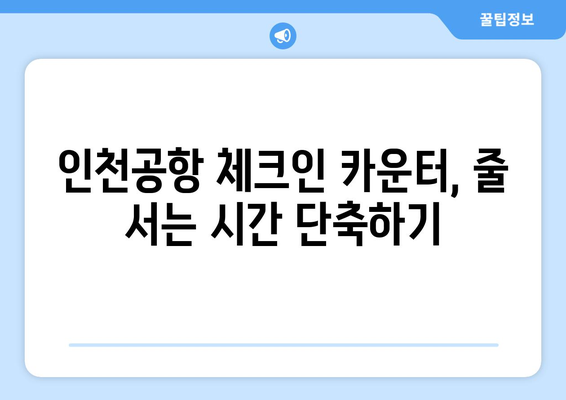 인천공항 체크인 카운터 가이드 | 빠르고 편리한 체크인을 위한 팁