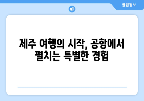 짜릿하게 즐기는 제주공항 가볼 만한 추천 명소 7곳