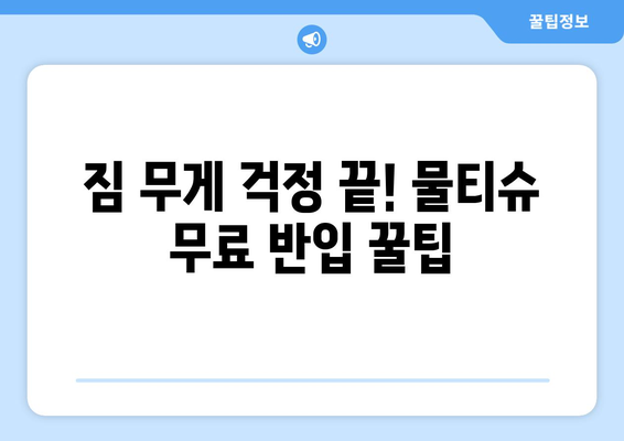 기내 물티슈 무제한 반입법 | 편안한 여행에 필수