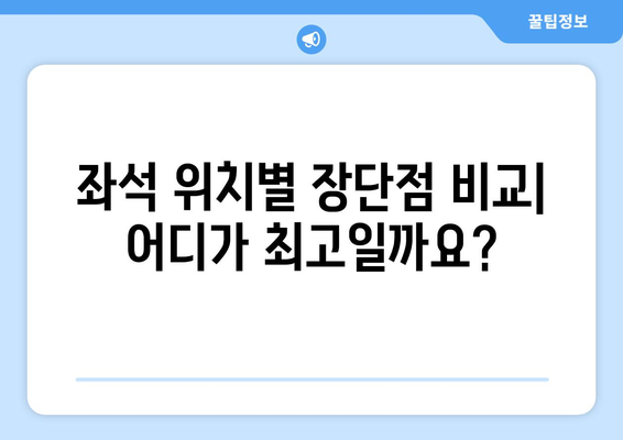 최적의 비행기 좌석 선택 가이드 | 안락하고 안전한 여행을 위한 팁