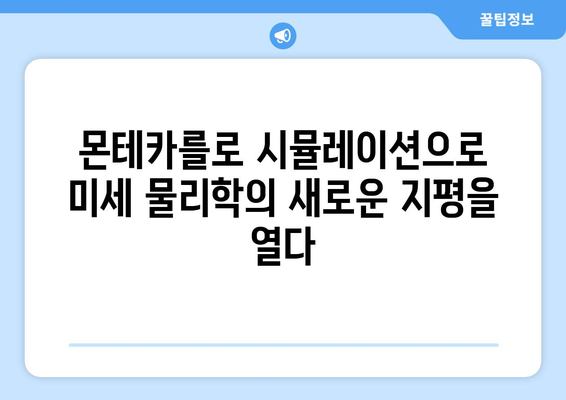 미세 물리학 혁명 | 직접 시뮬레이션 몬테카를로