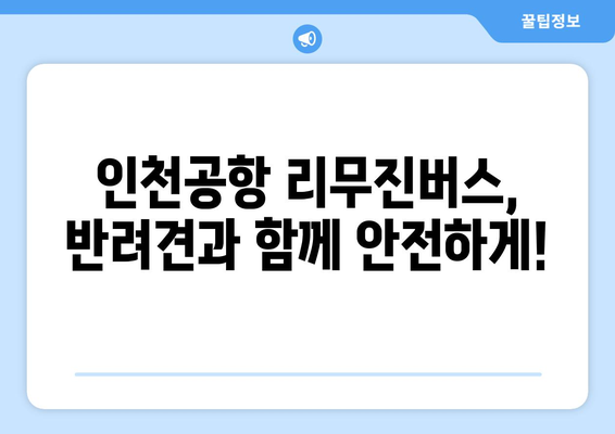 인천공항 리무진버스로 반려견과 함께 편안하게 여행하기