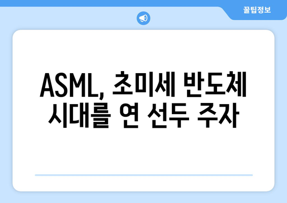 ASML | 반도체 산업을 혁명시킨 기술 리더