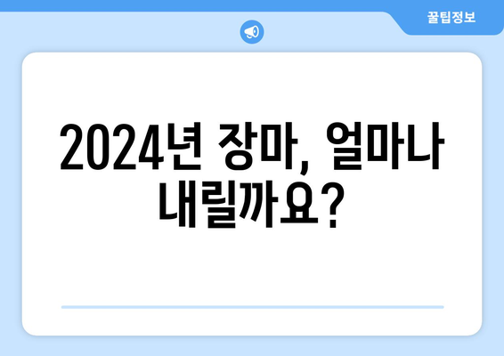 2024년 장마 전망 및 대비법 | 강수량 예측, 대비 조치