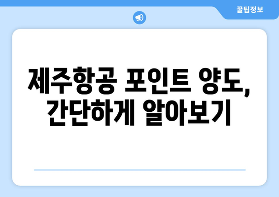 제주항공 포인트 양도 방법 | 포인트를 다른 사람과 공유하기