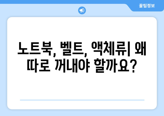 공항 보안 검사대에서 노트북 꺼내는 이유 밝히기