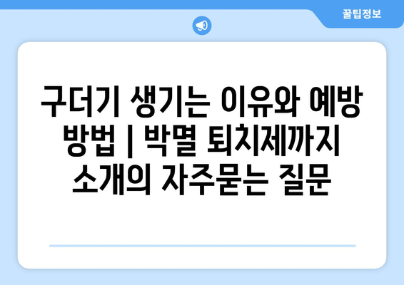 구더기 생기는 이유와 예방 방법 | 박멸 퇴치제까지 소개