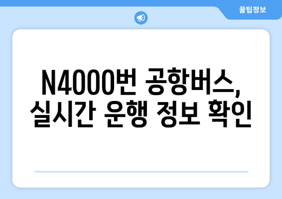 공항버스 N4000번 | 시간표, 운행 정보, 노선 안내