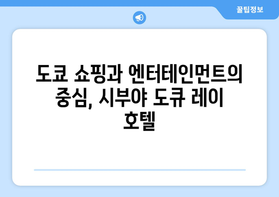 시부야 도큐 레이 호텔 | 도쿄 여행의 아늑한 거처 소개