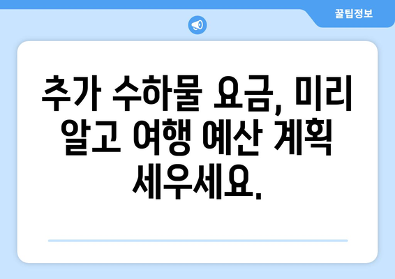 티웨이항공 수화물 무게 제한 안내 | 짐을 가볍게 챙기고 다니세요