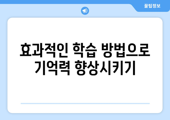 공부 기법 개선 | 능률 향상 및 점수 상승