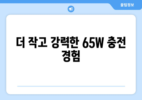 삼성 래пто프 충전기 혁신 | 랜스타 65W GaN II 충전기