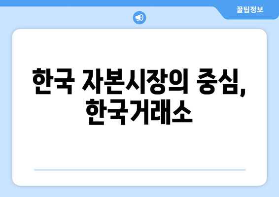 한국거래소의 핵심 역할 파악하기