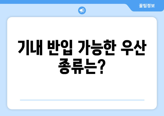 기내 기수화물 우산 규정 | 주의해야 할 사항