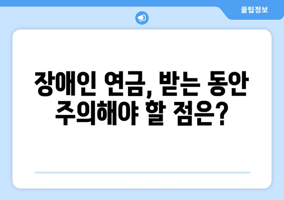 장애인 연금 가이드 | comprenhensive 가이드