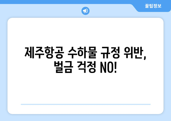 제주항공 캐리어 무게 제한 꿀팁 | 안전하고 편한 여행을 위한 규정 이해하기